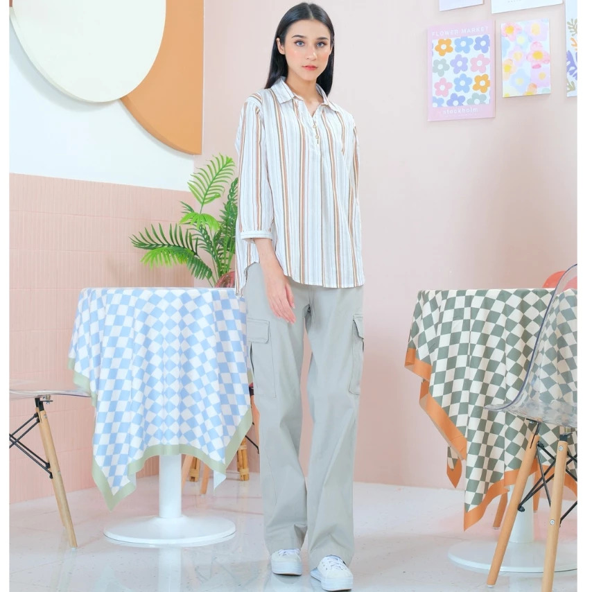 RILLEY - CELANA CARGO WANITA KATUN TWILL STRETCH