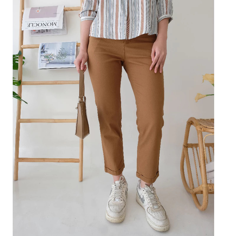 RILLEY - CELANA BASIC BAHAN KATUN - BASIC PANTS RILLEY